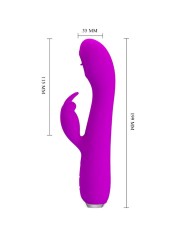 PRETTY LOVE - VIBRATEUR RECHARGEABLE RACHEL AVEC VENTOUSE VIOLETTE