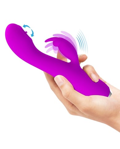 PRETTY LOVE - VIBRATEUR RECHARGEABLE RACHEL AVEC VENTOUSE VIOLETTE
