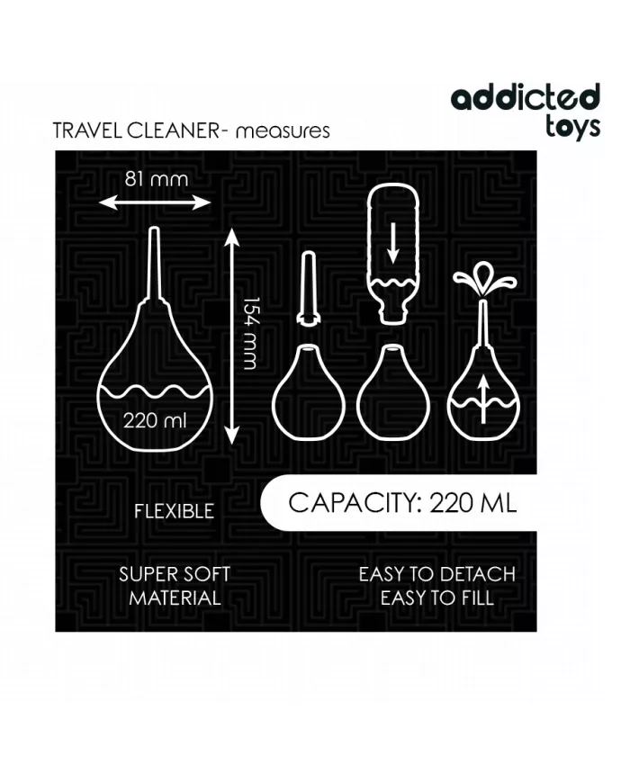 ADDICTED TOYS - NETTOYANT ANAL DE VOYAGE TAILLE L 220 ML