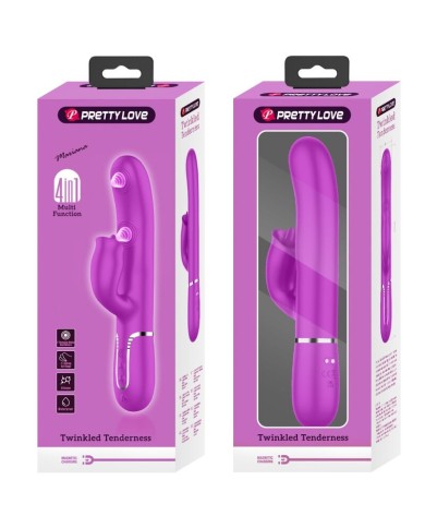PRETTY LOVE - VIBRATEUR LAPIN À LÉCHER FUCHSIA