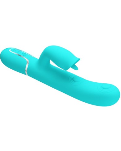 PRETTY LOVE - VIBRATEUR LAPIN À LÉCHER VERT AQUA