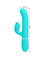 PRETTY LOVE - VIBRATEUR LAPIN À LÉCHER VERT AQUA