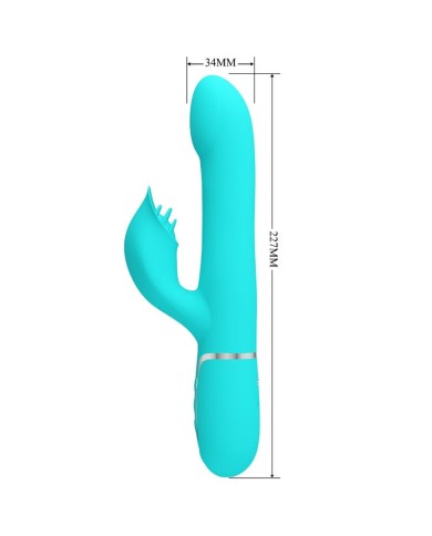PRETTY LOVE - PERLES VIBRATEUR LAPIN VERT AQUA