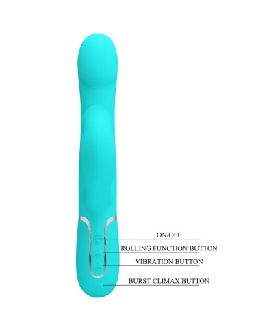 PRETTY LOVE - PERLES VIBRATEUR LAPIN VERT AQUA