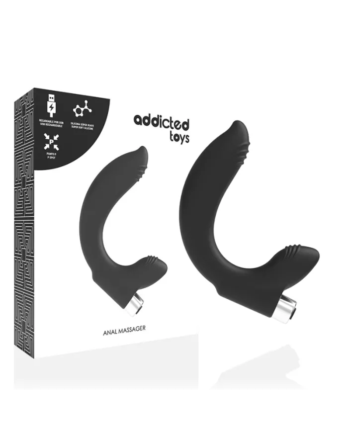 ADDICTED TOYS - VIBRATEUR PROSTATIQUE RECHARGEABLE MODÈLE 7 - NOIR