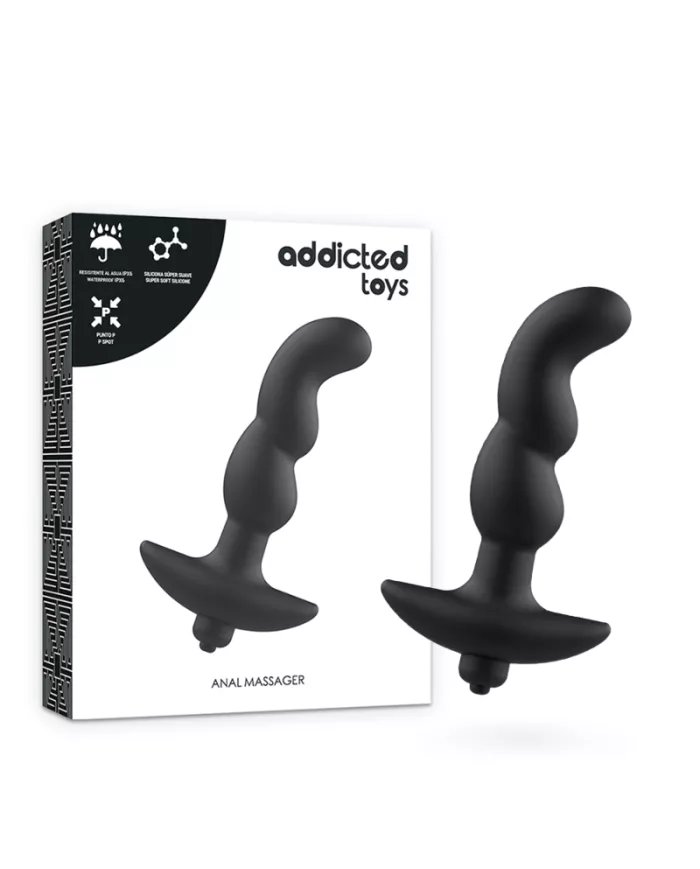 ADDICTED TOYS - MASSEUR ANAL AVEC VIBRATION NOIRE MODÈLE 2