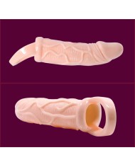 BAILE - GAINE DEXTENSION DE PÉNIS AVEC VIBRATION ET SANGLE POUR TESTICULES 13.5 CM