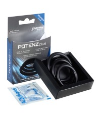JOYDIVISION POTENZDUO - PLUS LOT DE 3 ANNEAUX NOIR - S, M, L