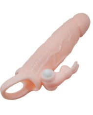 BAILE - COUVERCLE DE PÉNIS BRAVE MAN AVEC CHAIR DE LAPIN ET DOUBLE MOTEUR 16.5 CM