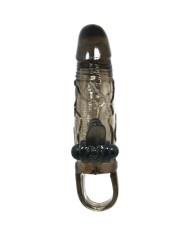 BAILE - COUVRE-PÉNIS BRAVE MAN AVEC STIMULATION CLITO ET ANAL DOUBLE BULLET NOIR 16.5 CM