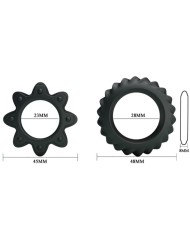 BAILE - KIT 2 ANNEAUX FLEURI EN SILICONE
