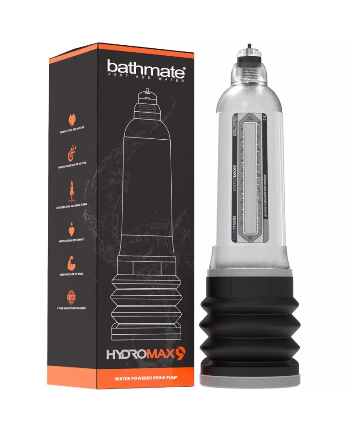 BATHMATE - HYDROMAX 9 POMPE DAUGMENTATION DE PÉNIS TRANSPARENTE