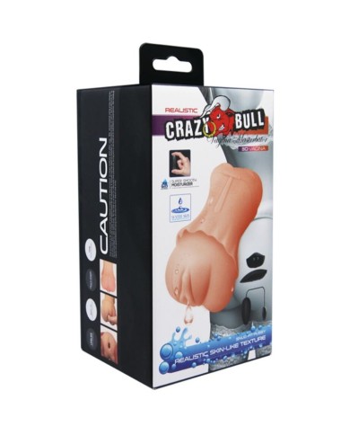 CRAZY BULL - MASTURBADEUR VAGIN PEAU D'EAU AVEC BALLE VIBRANTE 2