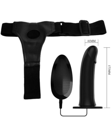 PRETTY LOVE - VITO STRAP ON AVEC GODE CREUX ET VIBRATION 17.3 CM