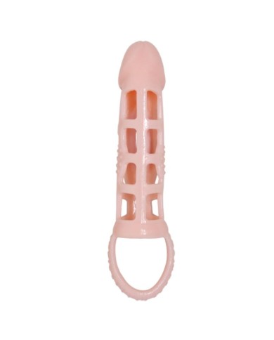 BAILE - COUVERTURE DEXTENSION DE PÉNIS AVEC VIBRATION ET SANGLE NATURELLE 13,5 CM