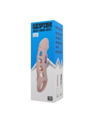 BAILE - COUVERTURE DEXTENSION DE PÉNIS AVEC VIBRATION ET SANGLE NATURELLE 13,5 CM