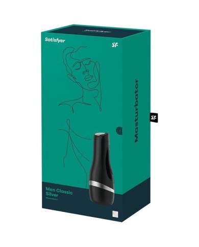 SATISFYER - MASTURBATEUR HOMME CLASSIQUE ARGENT