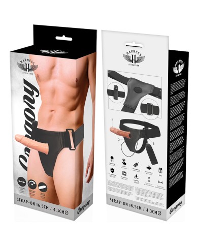 HARNESS ATTRACTION - GREGORY HOLLOW RNES AVEC VIBRATEUR 16.5 CM -O- 4.3 CM