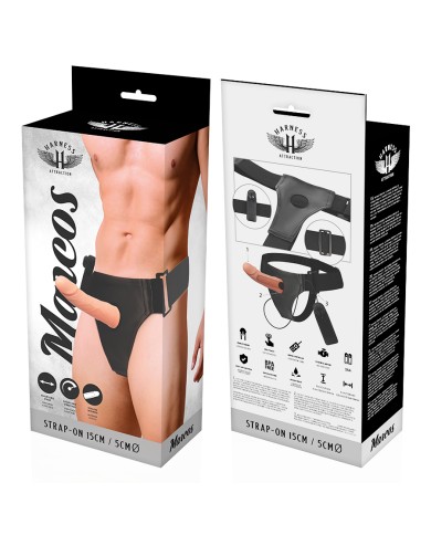 HARNESS ATTRACTION - RNES CADRES CREUX AVEC VIBRATEUR 15 CM -O- 5 CM