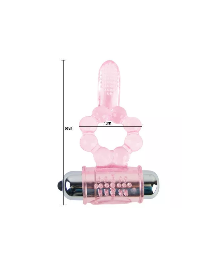 BAILE - ANNEAU SILICONE 10 RYTHMES DE LANGUE AVEC VIBRATION ROSE BAILE - ANNEAU SILICONE 10 RYTHMES DE LANGUE AVEC VIBRATION ROSE
