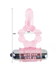 BAILE - ANNEAU SILICONE 10 RYTHMES DE LANGUE AVEC VIBRATION ROSE BAILE - ANNEAU SILICONE 10 RYTHMES DE LANGUE AVEC VIBRATION ROSE
