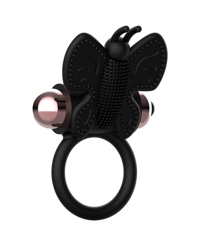 COQUETTE CHIC DESIRE - COCKRING PAPILLON AVEC VIBRATEUR NOIR/ OR