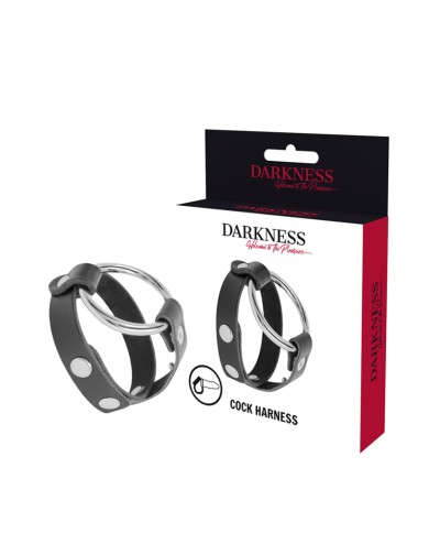 DARKNESS - ANNEAU DE BITE ET TESTICULE BDSM
