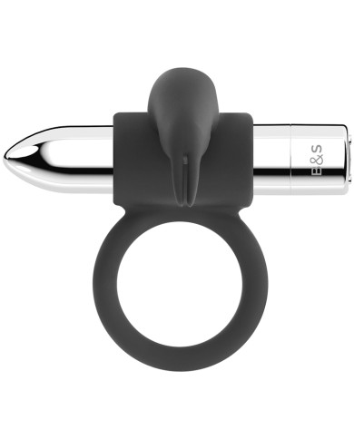 BLACK&SILVER - BAGUE RECHARGEABLE BURTON 10 MODES DE VIBRATION