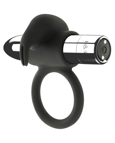 BLACK&SILVER - BAGUE RECHARGEABLE BURTON 10 MODES DE VIBRATION