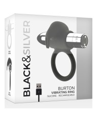 BLACK&SILVER - BAGUE RECHARGEABLE BURTON 10 MODES DE VIBRATION