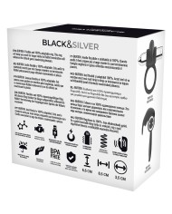 BLACK&SILVER - BAGUE RECHARGEABLE BURTON 10 MODES DE VIBRATION