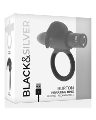 BLACK&SILVER - BURTON RING 10 MODES DE VIBRATION NOIR