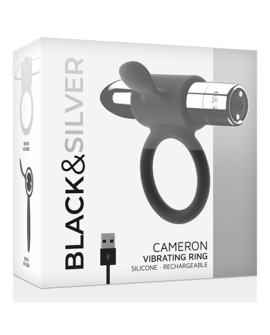 BLACK&SILVER - BAGUE RECHARGEABLE CAMERON ARGENT