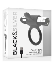 BLACK&SILVER - BAGUE RECHARGEABLE CAMERON ARGENT