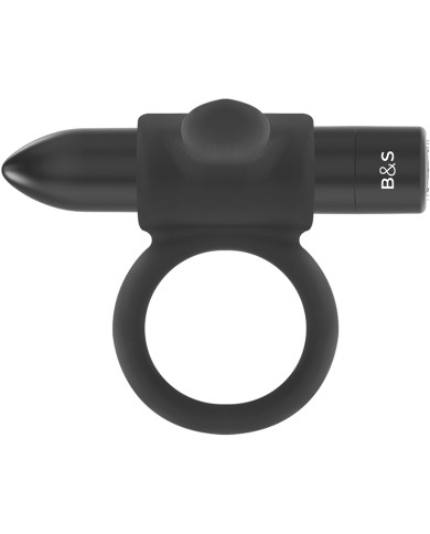 BLACK&SILVER - BAGUE RECHARGEABLE CAMERON NOIR