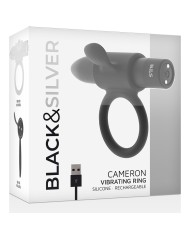 BLACK&SILVER - BAGUE RECHARGEABLE CAMERON NOIR