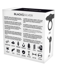 BLACK&SILVER - BAGUE RECHARGEABLE CAMERON NOIR