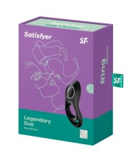 SATISFYER - VIBRATEUR ANNEAU DUO LÉGENDAIRE NOIR