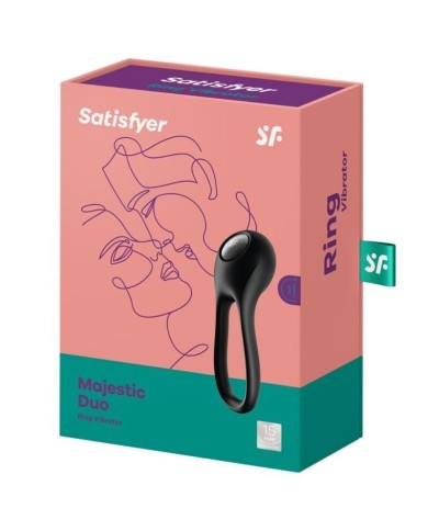 SATISFYER - VIBRATEUR ANNEAU MAJESTIC DUO NOIR