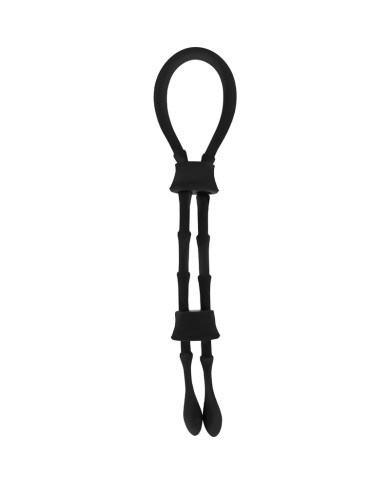 OHMAMA FETISH - ANNEAU CORDON COQ ET TESTICULES EN SILICONE