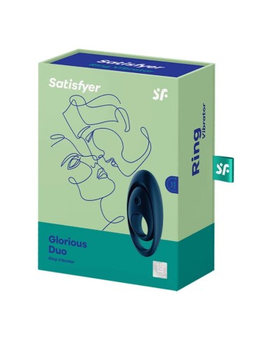 SATISFYER - VIBRATEUR ANNEAU GLORIOUS DUO BLEU