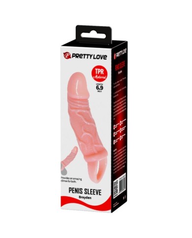 BAILE - GAINE DEXTENSION DE PÉNIS AVEC SANGLE POUR TESTICULES 13,5 CM