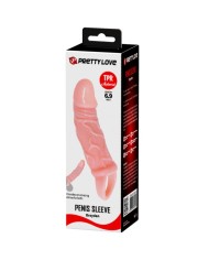 BAILE - GAINE DEXTENSION DE PÉNIS AVEC SANGLE POUR TESTICULES 13,5 CM