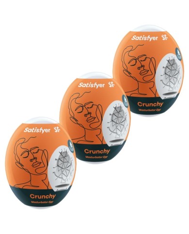 SATISFYER - 3 OEUFS MASTURBATEURS CRUNCHY