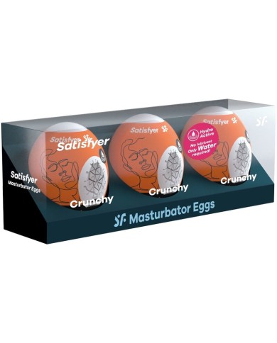 SATISFYER - 3 OEUFS MASTURBATEURS CRUNCHY