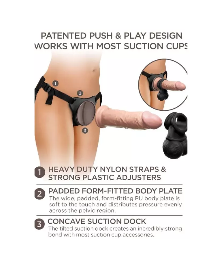 KING COCK - ELITE KIT HARNAIS RÉGLABLE DELUXE ANNEAU AVEC TESTICULES & GODE 20.3 CM KING COCK - ELITE KIT HARNAIS RÉGLABLE DELUXE ANNEAU AVEC TESTICULES & GODE 20.3 CM