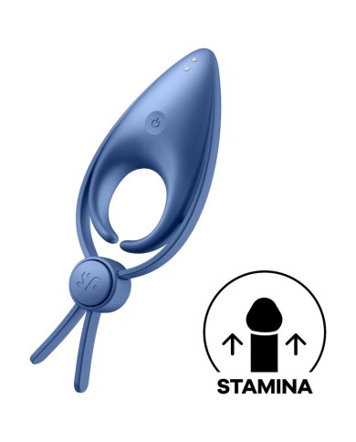 SATISFYER - VIBRATEUR ANNEAU SNIPER BLEU