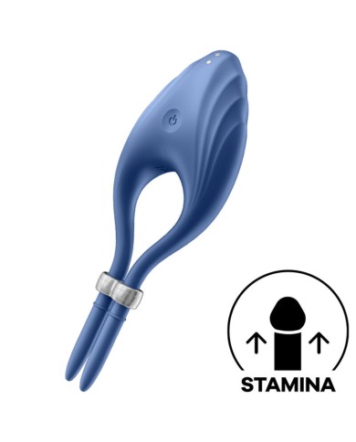SATISFYER - VIBRATEUR ANNEAU DUELIST BLEU