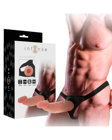 INTENSE - HARNAIS CREUX AVEC GODE 18 X 3,5 CM