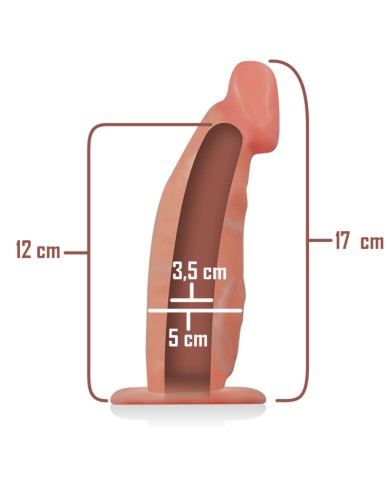 INTENSE - HARNAIS CREUX AVEC GODE 18 X 3,5 CM